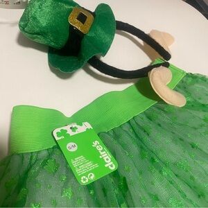 Claire's Sparkling Green Tutu Leprechaun Hat Costume for Kids